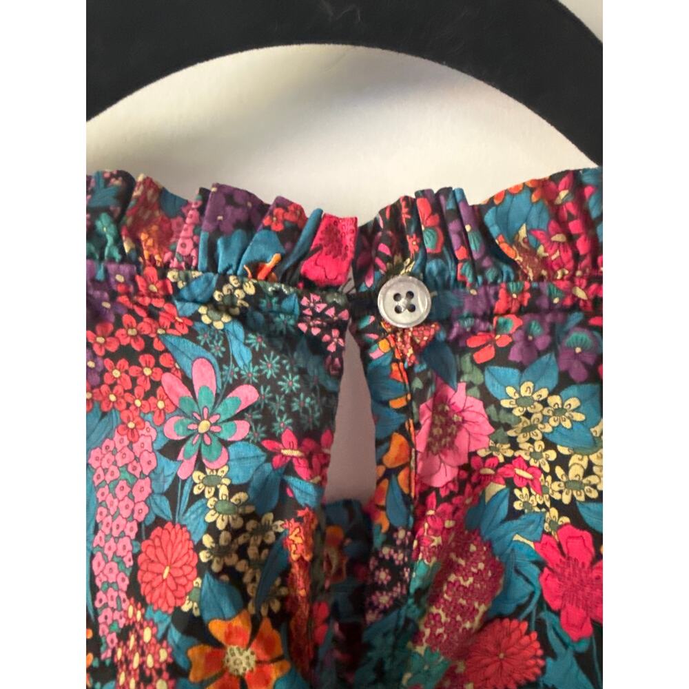 J. Crew x Liberty of London Flutter-Sleeve Top in Liberty Ciara Print, XL - Picture 4 of 7